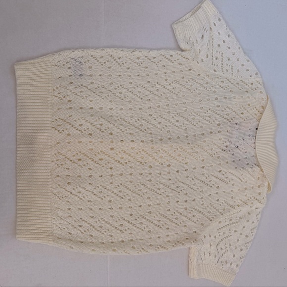 Love By Design Kids Ivory Knit Button-Up Shirt - Picture 5 of 5